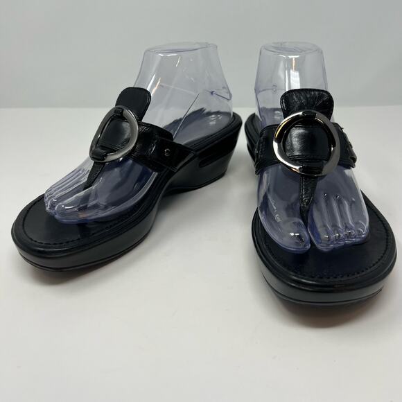 Cole Hann Nike Air Sandals Women's Size 9B Black Leather G Series - Picture 2 of 13